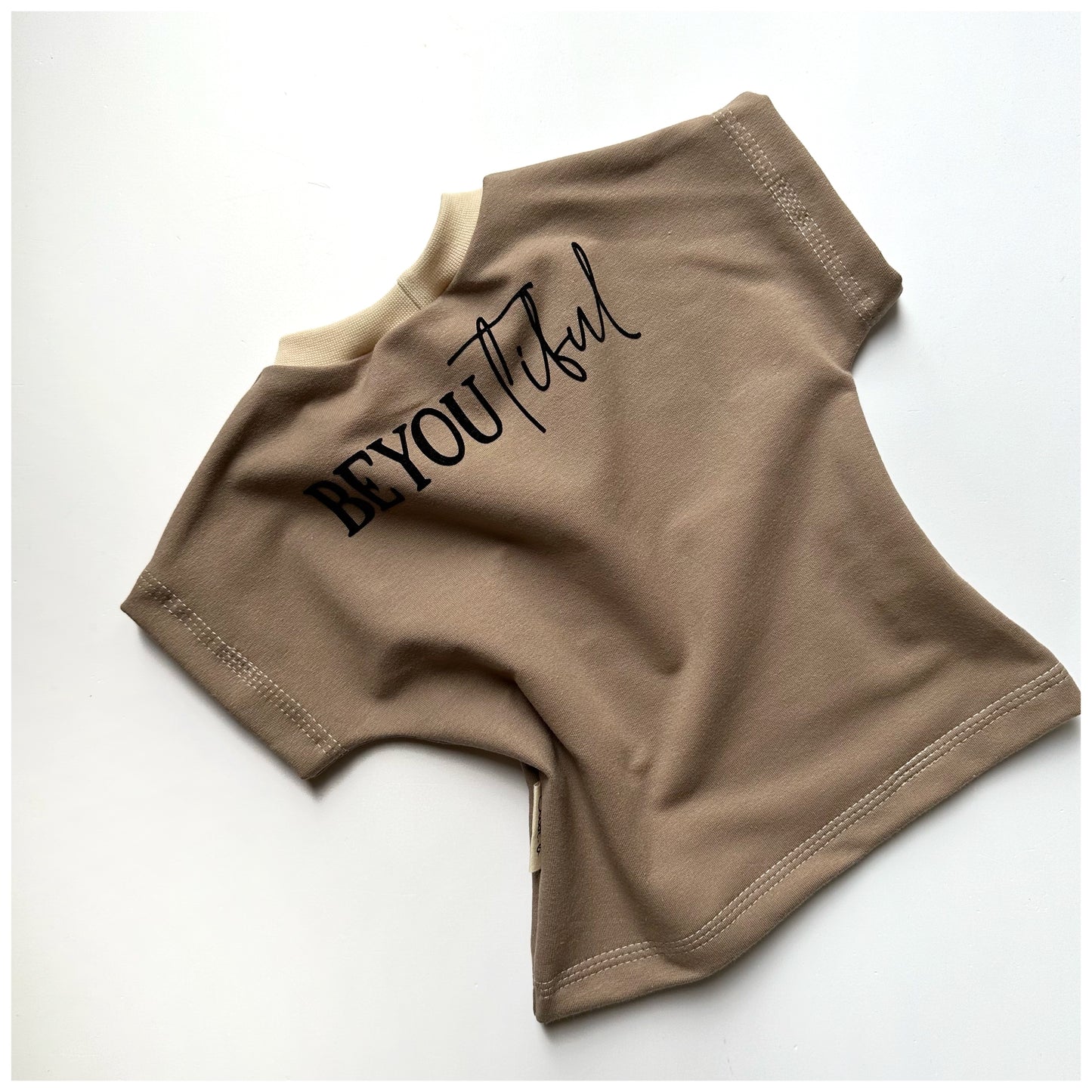 Sommershirt "Beautiful" Brown - Dubi.li
