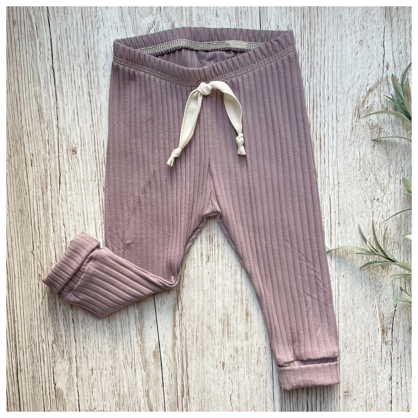 Basic Leggings Breitrib "Purple" - Dubi.li