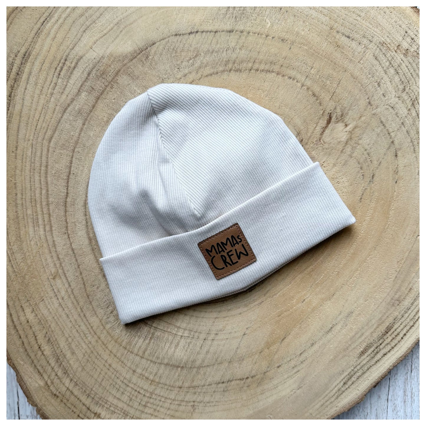 Beanie Dusty Beige "Mama's Crew" - Dubi.li