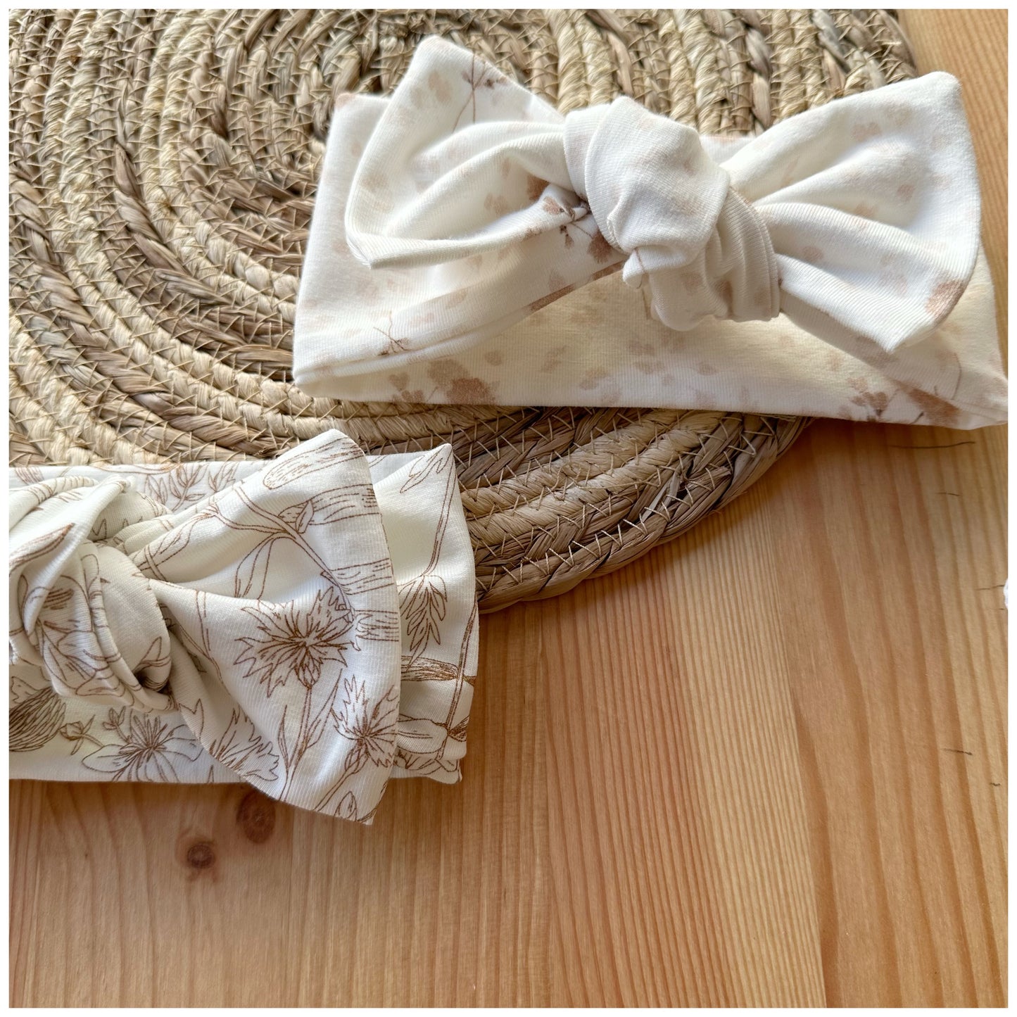 Schleifen Stirnband Kinder Babys Blumen Motiv