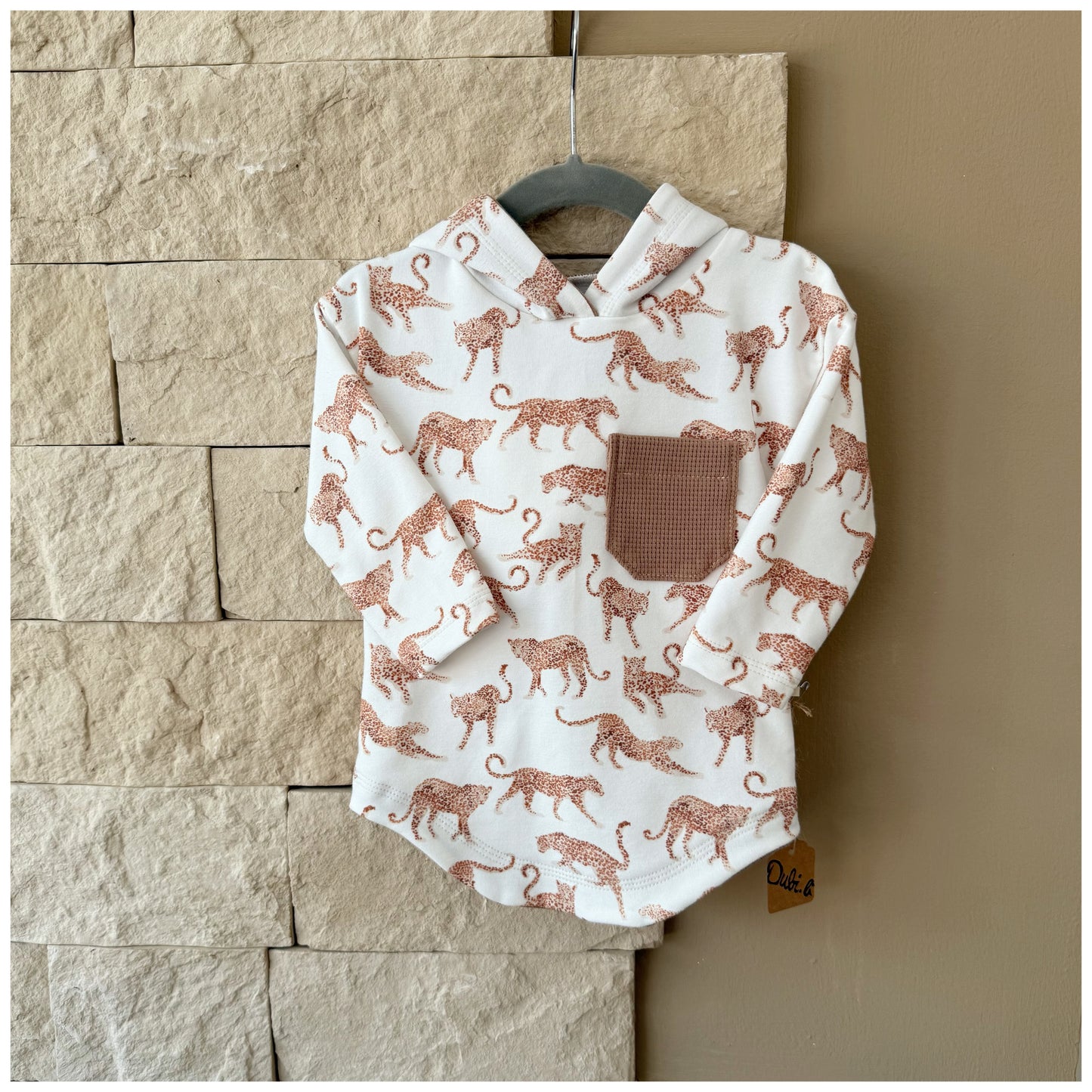 Longshirt mit Kapuze "Leopards" Gr. 74