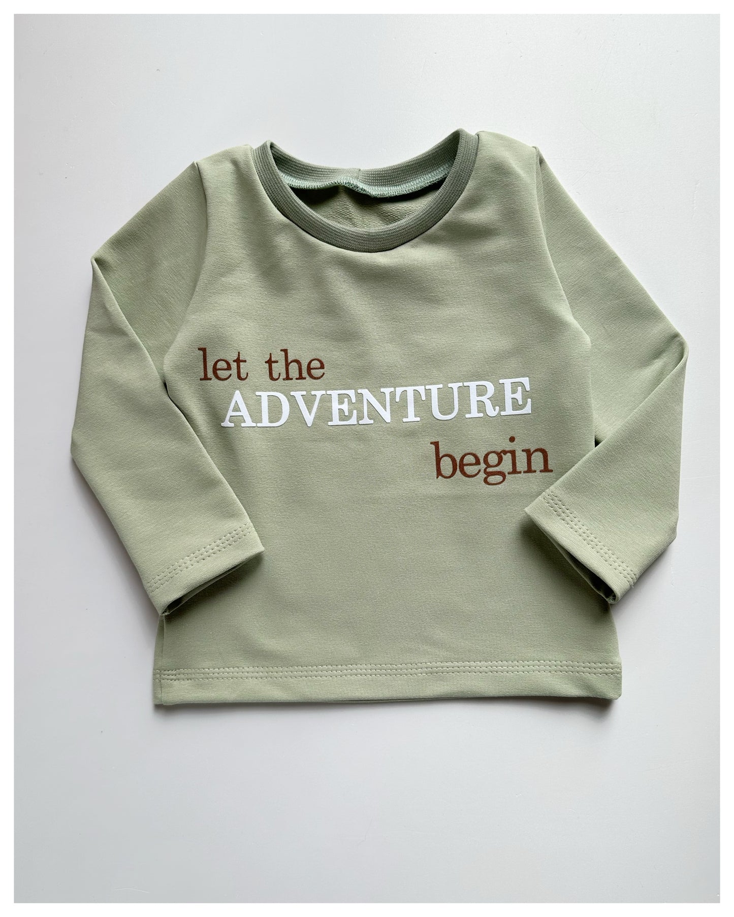 Langarmshirt "Adventure" - Salbei - Dubi.li