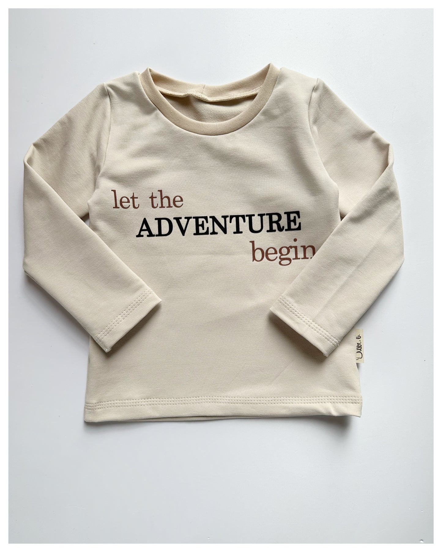 Langarmshirt "Adventure" - Beige - Dubi.li