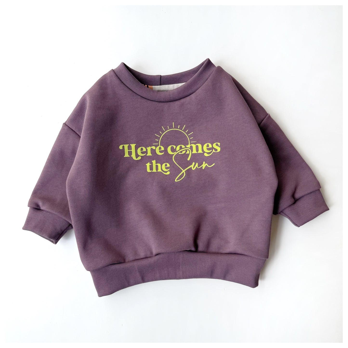 Sweater "Here comes the sun" Dark Plum