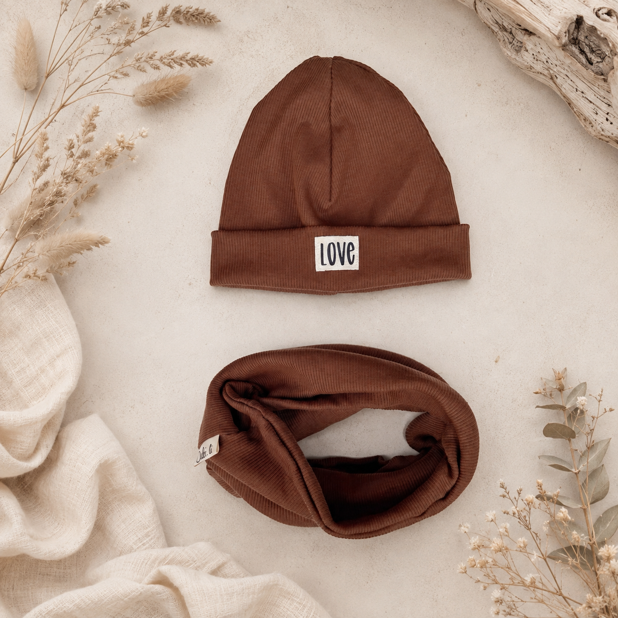Beanie & Loop Braun