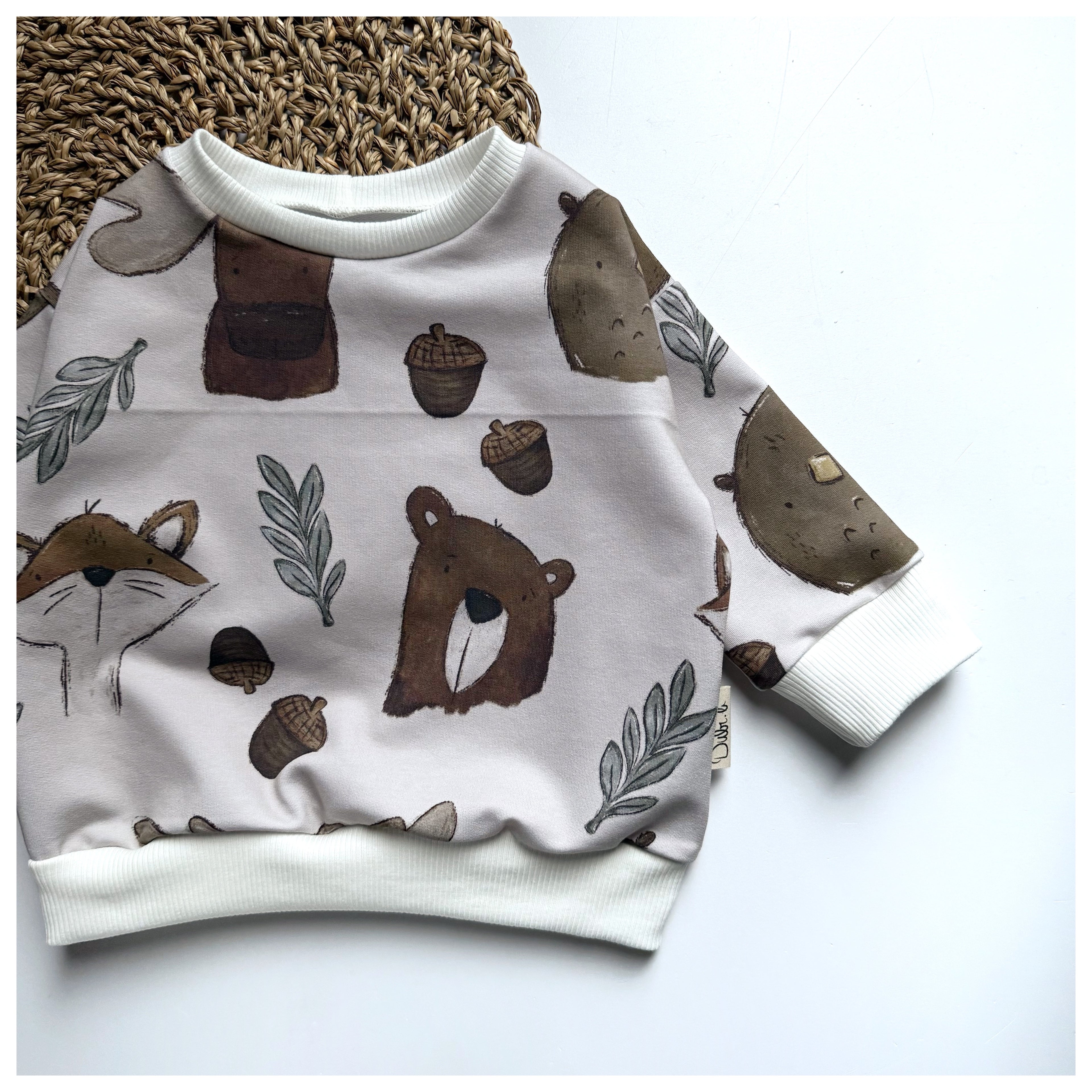 Sweater Autumn animals Gr. 68, 74, 80, 86 - Dubi.li 