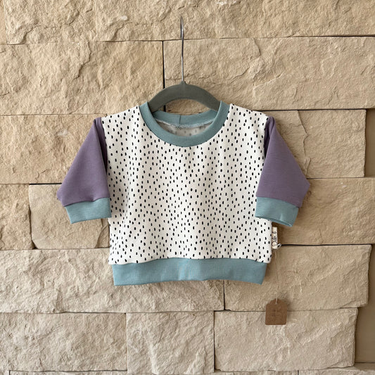 Sweater Dots Purple/Türkis Gr.62