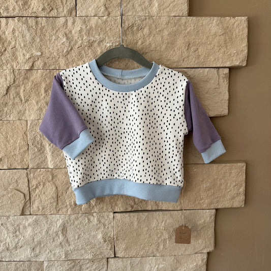 Sweater Dots Lila/Blau Gr.68