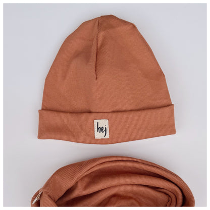 Beanie & Loop Dark Peach
