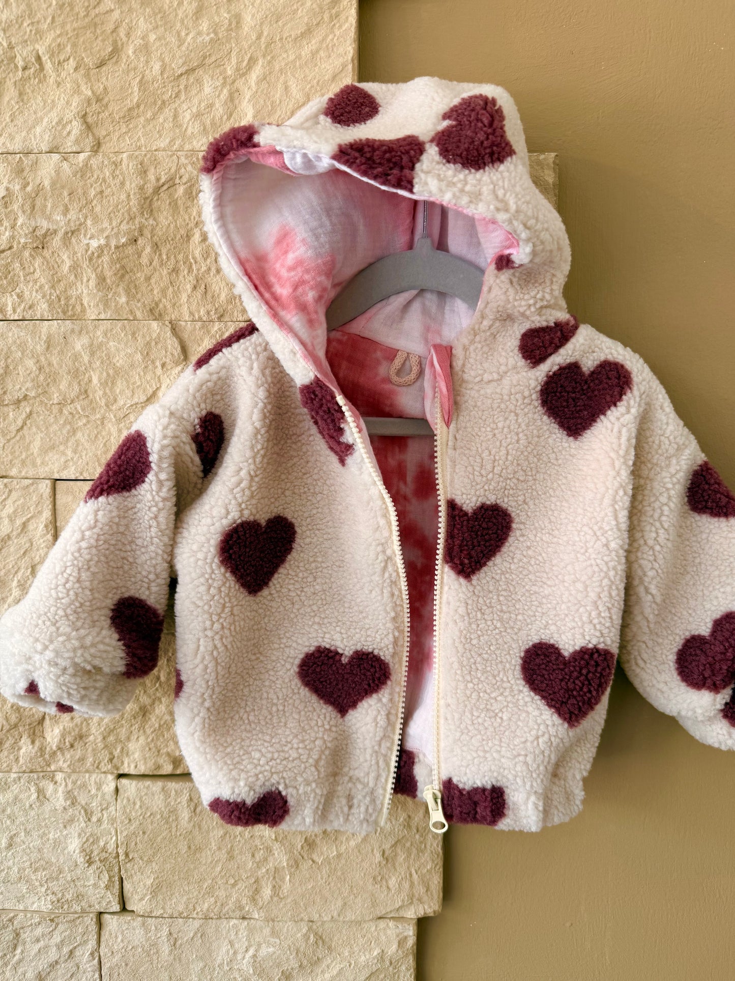 Kuscheljacke "Hearts" Gr. 68