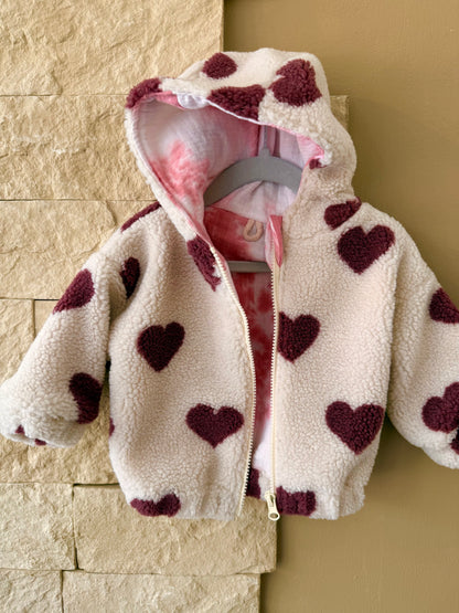 Kuscheljacke "Hearts" Gr. 68