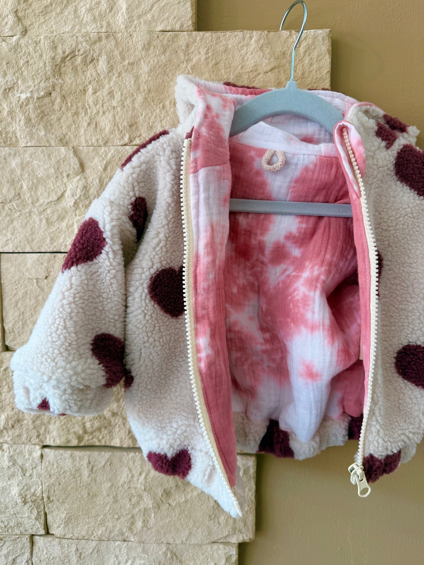 Kuscheljacke "Hearts" Gr. 68