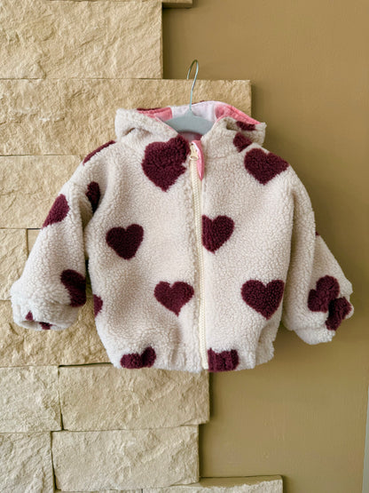 Kuscheljacke "Hearts" Gr. 68