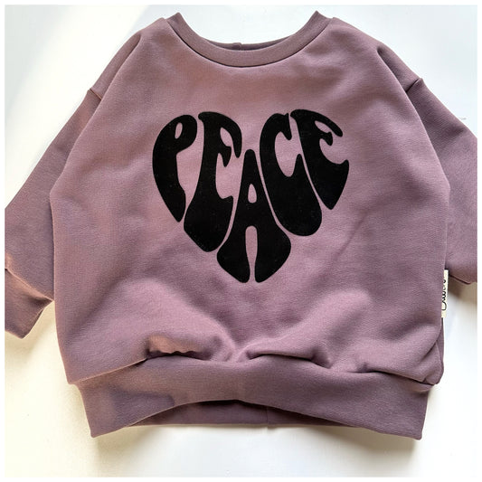 Sweater Peace - Dark Plum