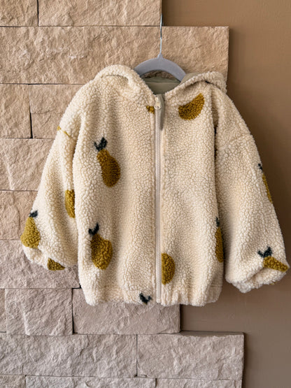 Kuscheljacke "Birnen" Gr. 98