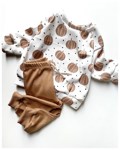Basic Joggers Ribjersey Camel - Dubi.li 