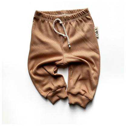Basic Joggers Ribjersey Camel - Dubi.li 