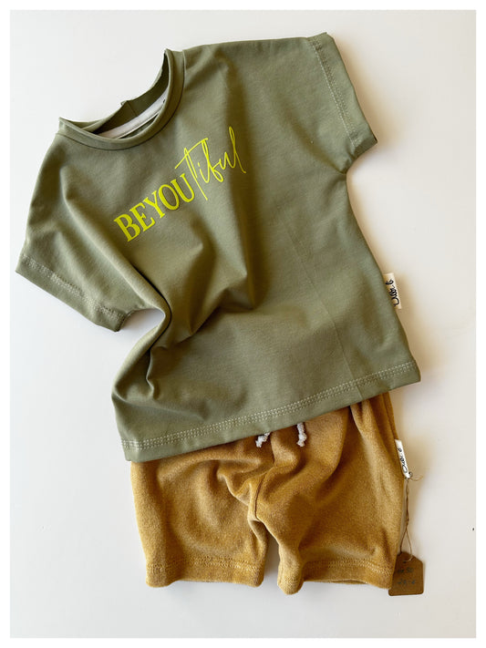 Sommershorts Frottee "Tan" aus Bio Baumwolle