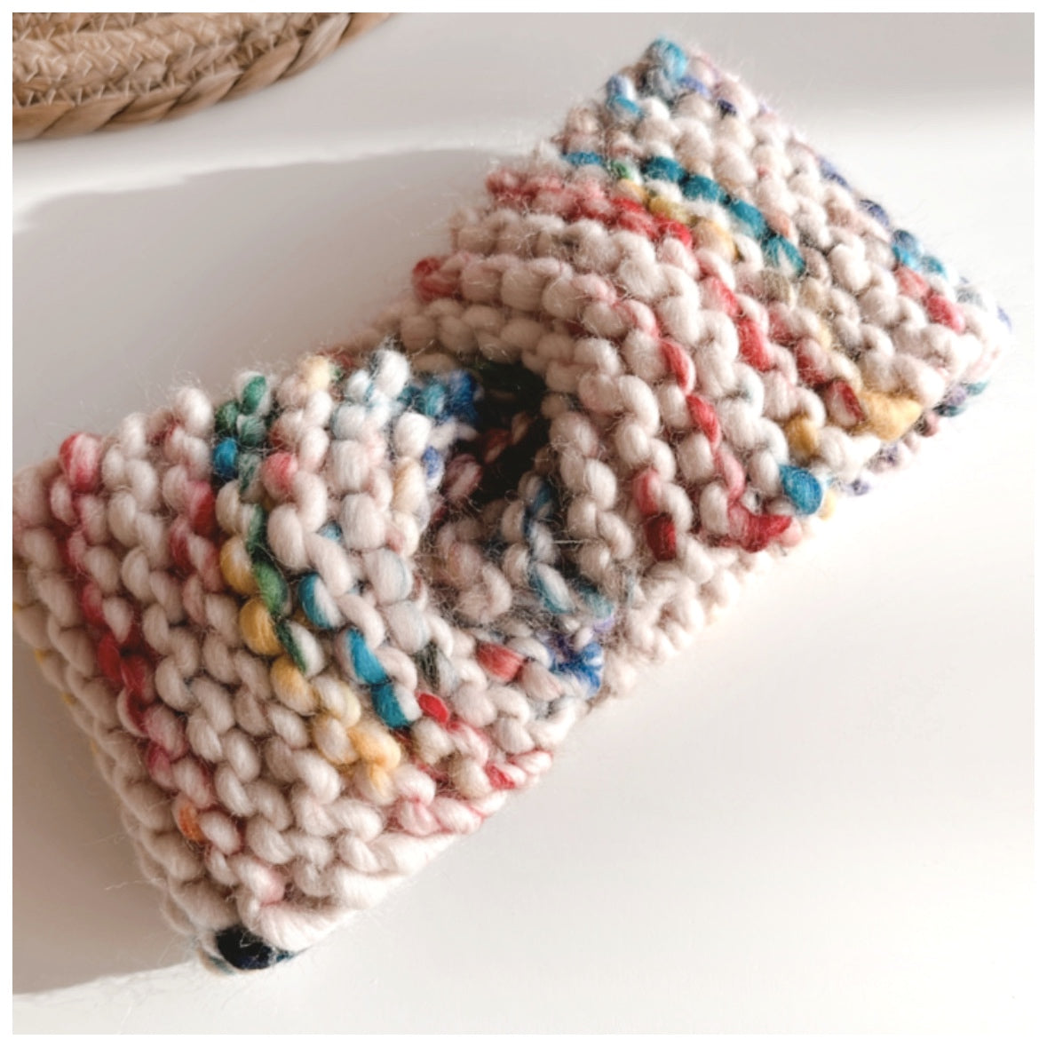 Stirnband handgestrickt aus peruanischer Wolle, für Erwachsene
