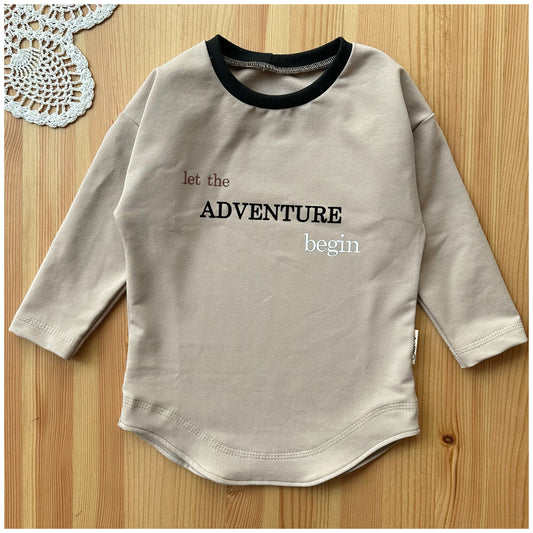 Longshirt mit Aufdruck "Let the Adventure begin" Gr. 92 - Dubi.li 