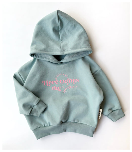 Sweater "Here comes the sun" Ocean Green
