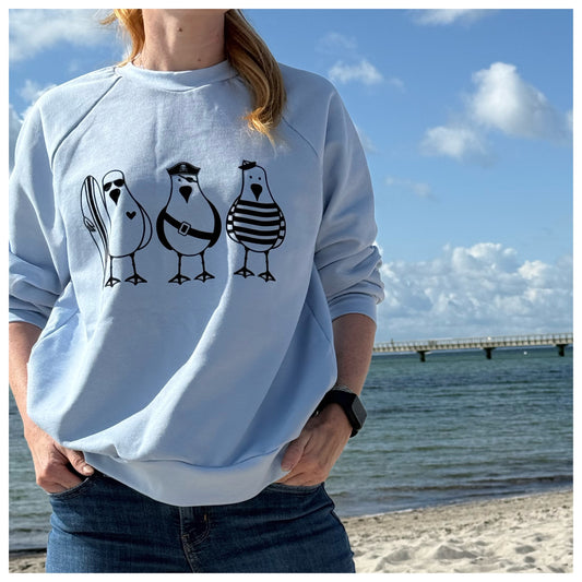 MAMA Sweater "Möwenzeit" Kentucky Blue