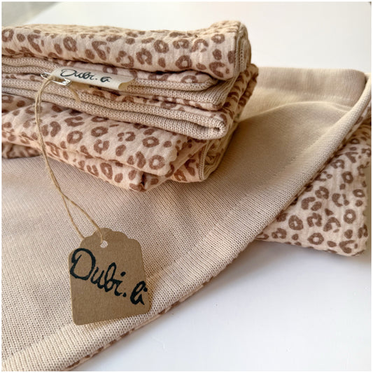 Musselin/Knit Babydecke Leo