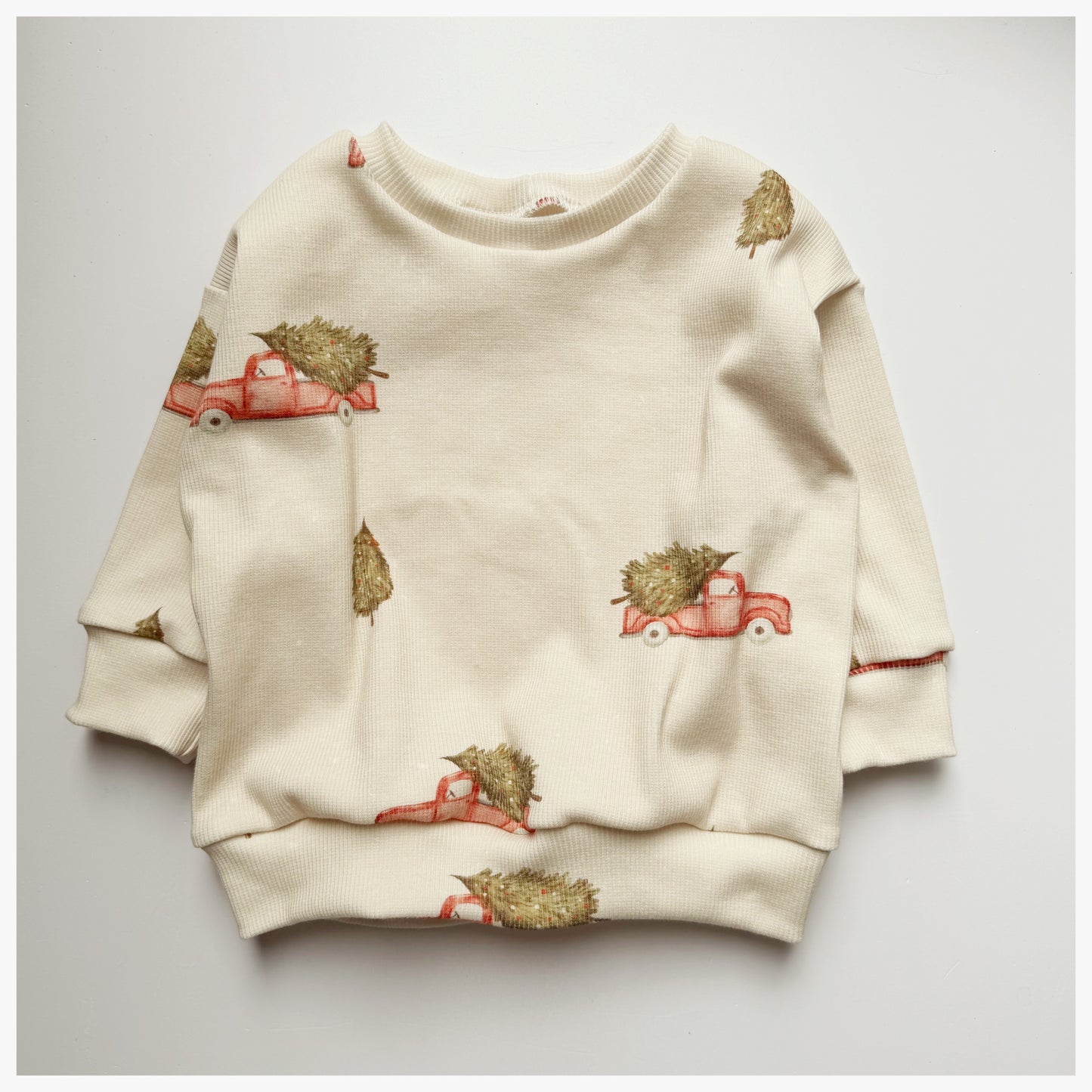 Sweater Rib Jersey Weihnachtsauto